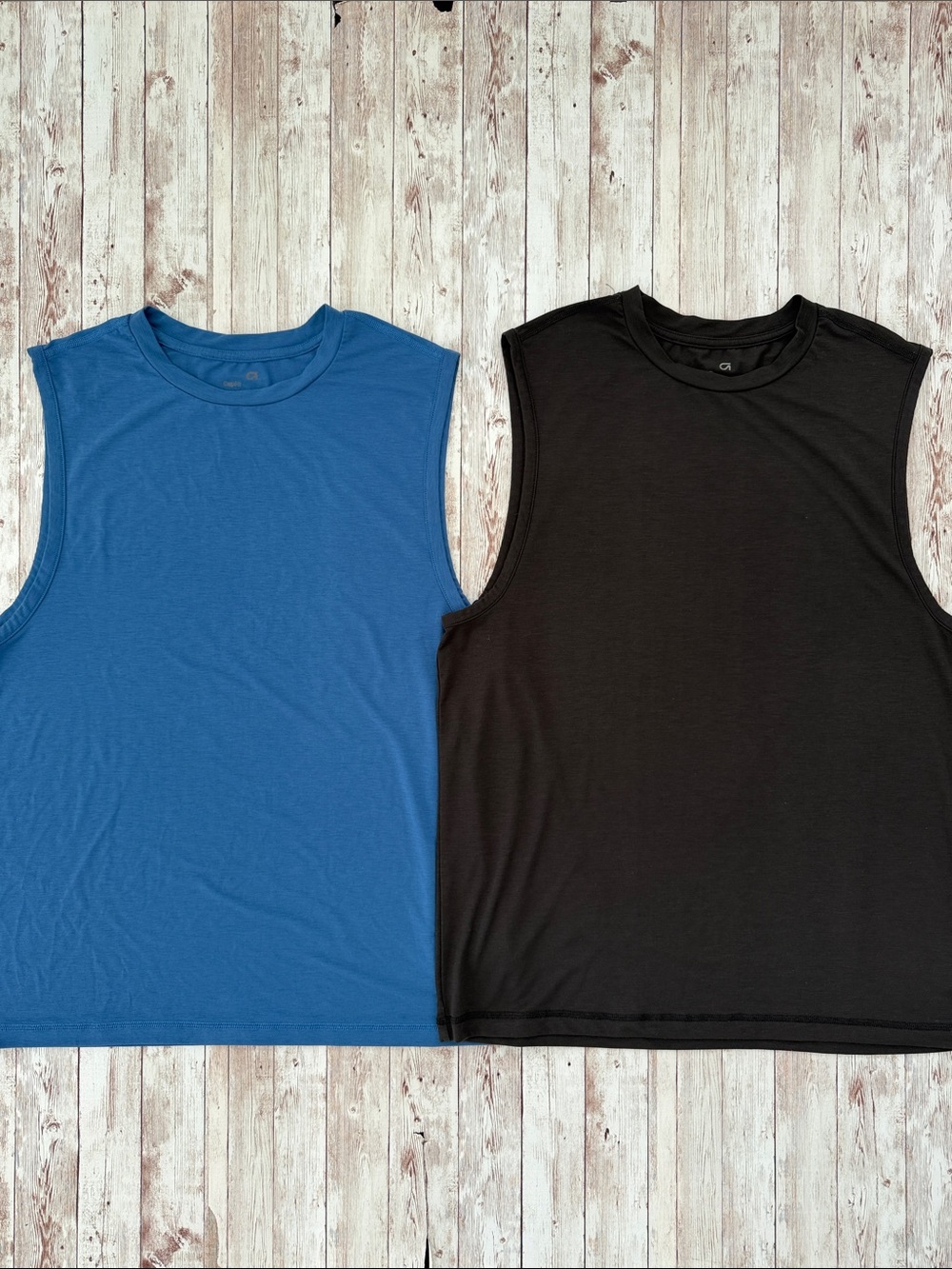 Gap Fit Men's Tank Top Bundle Deep Blue Black Soft sz Medium Classic Muscle Tank